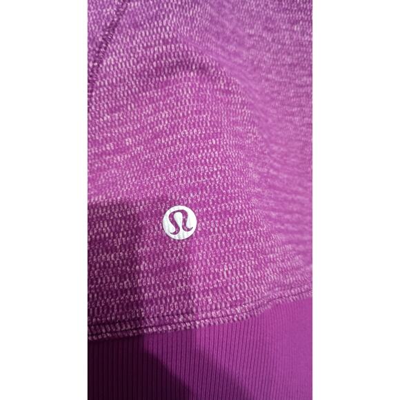 Lululemon Runderful 1/2 Zip in the Mini Check Pique Heathered Tender Violet sz 6 - Picture 7 of 7